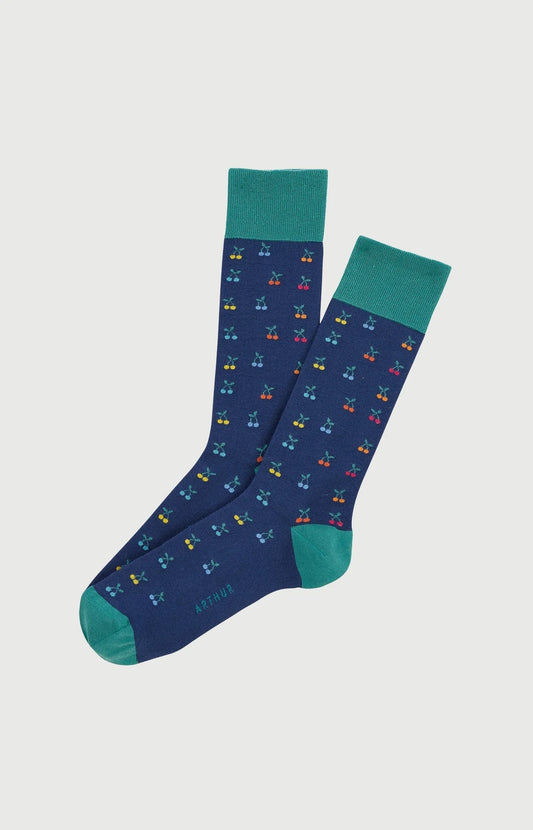 Chaussettes Arthur | Cerise marine | Les dessous de max