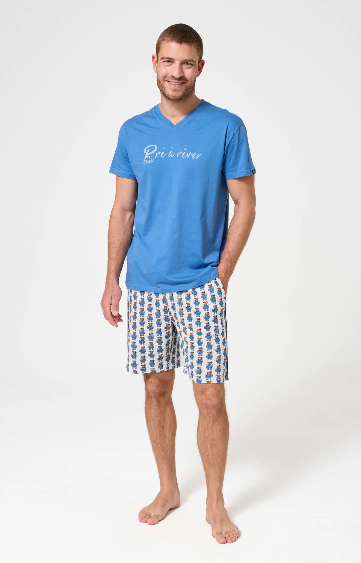 Pyjama court Arthur | coton léger | Les dessous de max