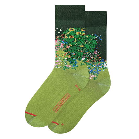 CHAUSSETTES  Gustav Klimt - Jardin de campagne avec tournesols