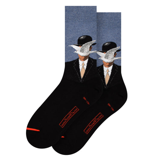 CHAUSSETTES René Magritte - L'Homme au chapeau melon